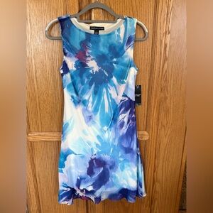 American Living Womens Dress Size 10 Blue Floral Sleeveless Fit & Flare NWT